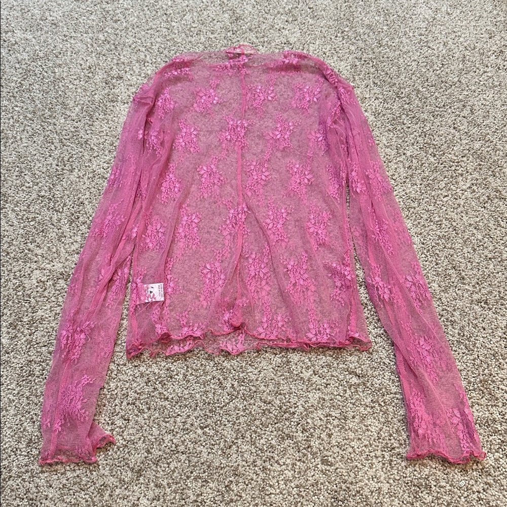 Pink Lace Top - Picture 4 of 5